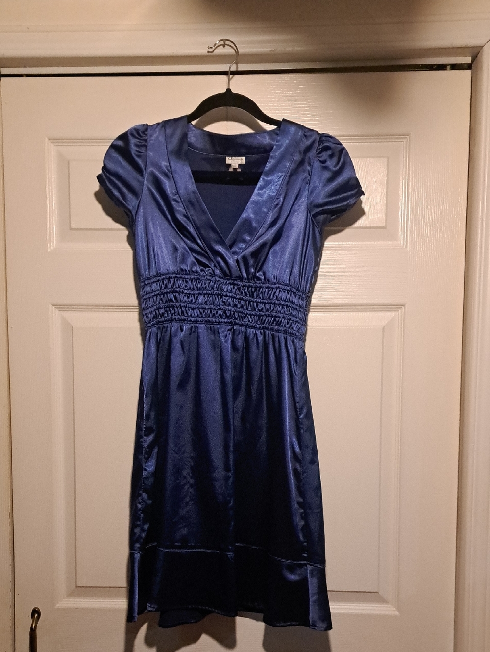🧨Dynamite Sapphire Blue Satin Summer Dress Simple soft and sleek